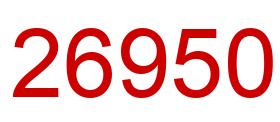 Number 26950 red image