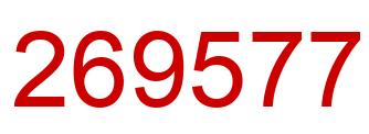 Number 269577 red image