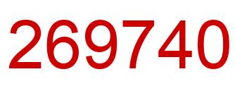Number 269740 red image
