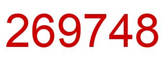 Number 269748 red image