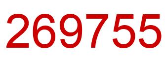 Number 269755 red image