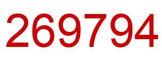 Number 269794 red image