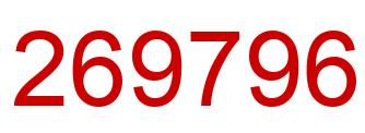Number 269796 red image