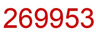 Number 269953 red image