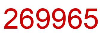 Number 269965 red image