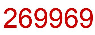 Number 269969 red image