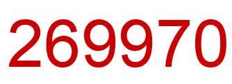 Number 269970 red image