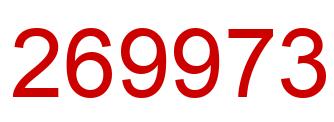 Number 269973 red image