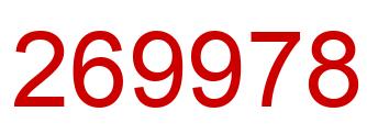 Number 269978 red image
