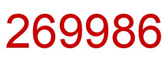 Number 269986 red image