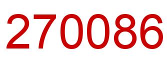 Number 270086 red image