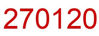 Number 270120 red image