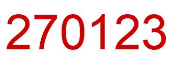 Number 270123 red image