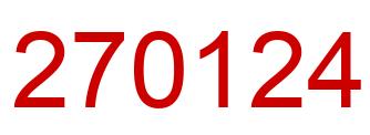 Number 270124 red image