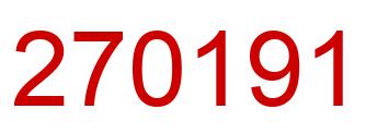 Number 270191 red image