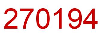 Number 270194 red image