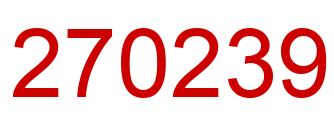 Number 270239 red image