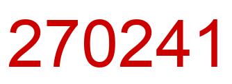 Number 270241 red image