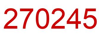 Number 270245 red image