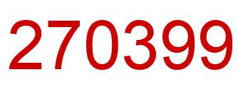 Número 270399 imagen rojo