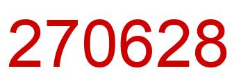 Number 270628 red image
