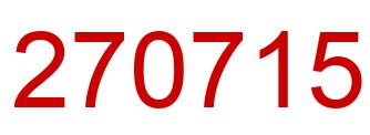 Number 270715 red image