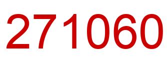 Number 271060 red image