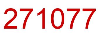 Number 271077 red image