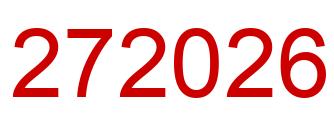 Number 272026 red image