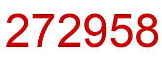Number 272958 red image
