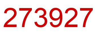 Number 273927 red image