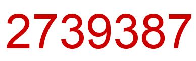 Number 2739387 red image