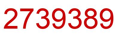 Number 2739389 red image