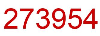 Number 273954 red image