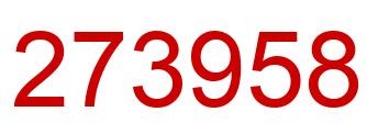 Number 273958 red image
