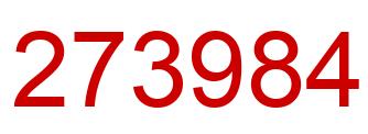 Number 273984 red image