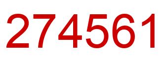 Number 274561 red image