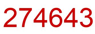 Number 274643 red image