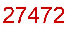 Number 27472 red image
