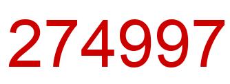 Number 274997 red image