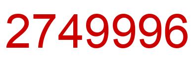 Number 2749996 red image