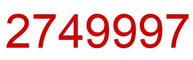 Number 2749997 red image