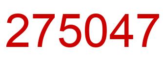 Number 275047 red image