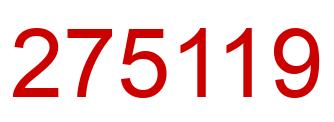 Number 275119 red image
