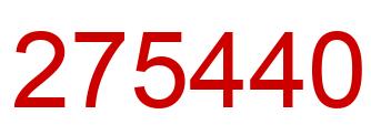 Number 275440 red image