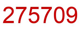 Number 275709 red image
