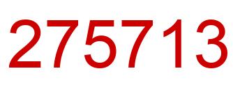 Number 275713 red image