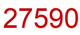 Number 27590 red image