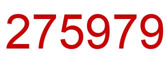Número 275979 imagen rojo