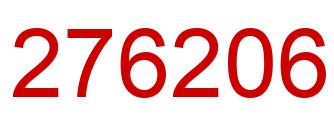 Number 276206 red image